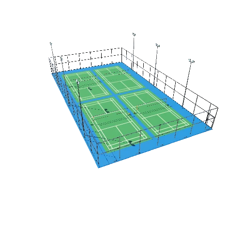 Badminton Court TypeA1 Triangulate1